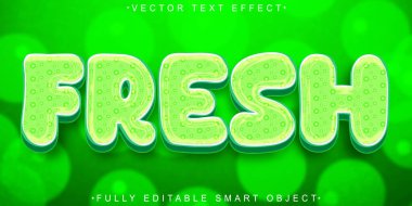 Yeşil Doğa Taze Vektörü Tamamen Düzenlenebilir Akıllı Nesne Metni Efekti
