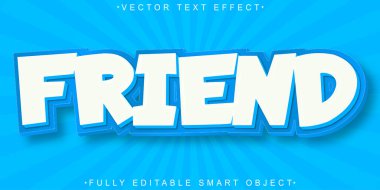 Çizgi film Mavi Arkadaş Vektörü Tamamen Düzenlenebilir Akıllı Nesne Tex