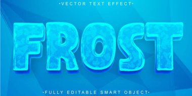 Buz Buz Vektörü Tam Düzenlenebilir Akıllı Nesne Metin Efekti