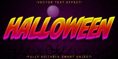 Turuncu ve Mor Çizgi Film Cadılar Bayramı Vektörü Tamamen Düzenlenebilir Akıllı 