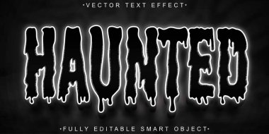 Lanetli Korkunç Vektör Tam Düzenlenebilir Akıllı Nesne Metin Efekti