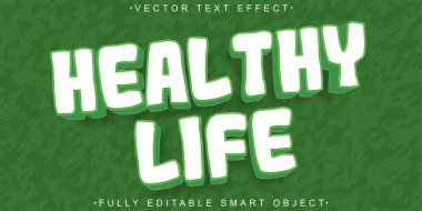 Çizgi film Yeşil Sağlıklı Yaşam Vektörü Tamamen Düzenlenebilir Akıllı Nesne Te