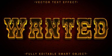 Tahta Aranan Vektör Tam Düzenlenebilir Akıllı Nesne Metin Efekti