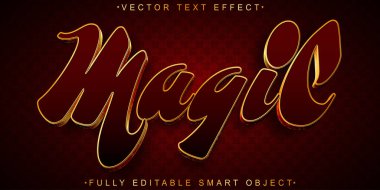 Sihirli Vektör Tam Düzenlenebilir Akıllı Nesne Metin Efekti