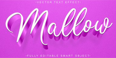 Tatlı Tatlı Marshmallow Vektörü Tamamen Düzenlenebilir Akıllı Nesne Metni E