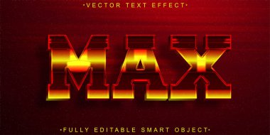 Kırmızı Koyu Max Kahraman Vektörü Tam Düzenlenebilir Akıllı Nesne Metni Effe