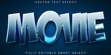 Film Vektörü Tam Düzenlenebilir Akıllı Nesne Metin Efekti