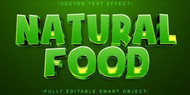 Çizgi film Yeşil Doğal Gıda Vektörü Tamamen Düzenlenebilir Akıllı Nesne Te