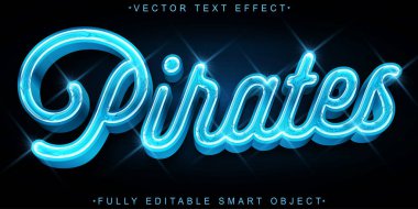 Parlak Mavi Çizgi Film Korsanları Vektörü Tamamen Düzenlenebilir Akıllı Nesne Te