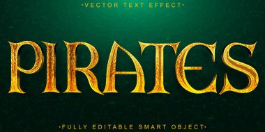 Korsan Vektör Tam Düzenlenebilir Akıllı Nesne Metin Efekti