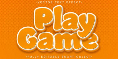 Çizgi film Turuncu Oyun Vektörü Tamamen Düzenlenebilir Akıllı Nesne Metni