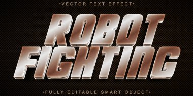 Robot Rusty Metal Vektörüyle Savaşıyor Tamamen Düzenlenebilir Akıllı Nesne Te