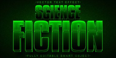 Bilim Kurgu Yeşil Parlak Vektör Tamamen Düzenlenebilir Akıllı Nesne T