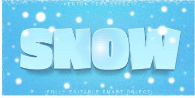 Çizgi film Kış Vektörü Tamamen Düzenlenebilir Akıllı Nesne Metni Effe