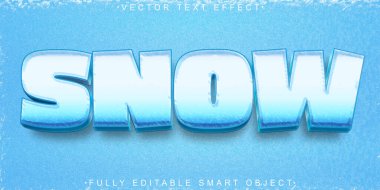 Çizgi film Kış Vektörü Tamamen Düzenlenebilir Akıllı Nesne Metni Effe