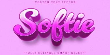 Pastel Yumuşak Vektörü Tamamen Düzenlenebilir Akıllı Nesne Metin Efekti