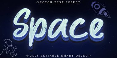 Mavi Uzay Vektörü Tam Düzenlenebilir Akıllı Nesne Metin Efekti