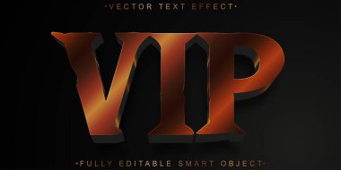 Lüks VIP Vektör Tam Düzenlenebilir Akıllı Nesne Metin Efekti