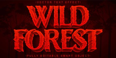 Kızıl Korku Kanlı Vahşi Orman Vektörü Tamamen Düzenlenebilir Akıllı Nesne 