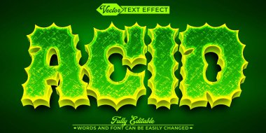  Parlak ve Zehirli Kimyasal Reaksiyon Vektörü Düzenlenebilir Metin Efekti 