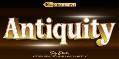 Antika Vektör Düzenlenebilir Metin Efekti Şablonu