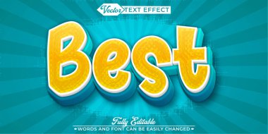 Çizgi film En İyi Vektör Düzenlenebilir Metin Efekti