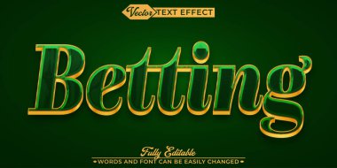 Bahis Vektörü Düzenlenebilir Metin Efekti Şablonu
