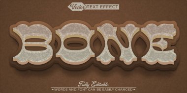 İskelet Kafatası Vektör Düzenlenebilir Metin Efekti Şablonu