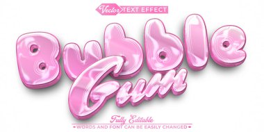 Ciklet Vektör Düzenlenebilir Metin Efekti Şablonu