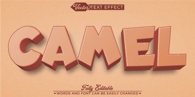 Deve Çölü Düzenlenebilir Metin Efekti Şablonu