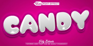  Şeker Tatlı Pembe Tatlı Lezzetli Renkli Düzenlenebilir Metin Efekti Templ