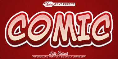 Çizgi Roman Vektörü Düzenlenebilir Metin Efekti Şablonu