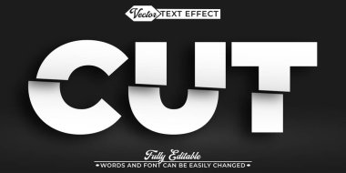 Vektör Düzenlenebilir Metin Efekti Şablonunu Kes