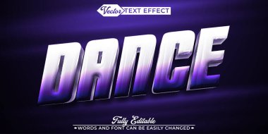 Kulüp Dans Vektörü Düzenlenebilir Metin Efekti Şablonu