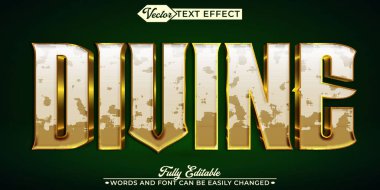  İlahi ve Huzurlu İlahi Işık Vektörü Düzenlenebilir Metin Efekti 