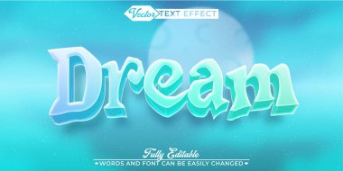 Yumuşak Renkler Rüya Vektörü Düzenlenebilir Metin Efekti Şablonu