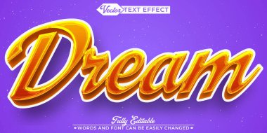 Yumuşak Renkler Rüya Vektörü Düzenlenebilir Metin Efekti Şablonu