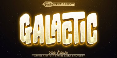 Uzay Galaktik Vektör Düzenlenebilir Metin Efekti Şablonu