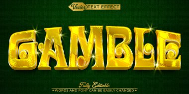 Kumarhane Kumarhanesi Büyük ikramiye Vektör Düzenlenebilir Metin Efekti Şablonu