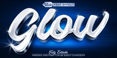 Lüks Parlak Parlak Vektör Düzenlenebilir Metin Efekti Şablonu