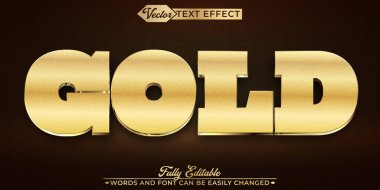 Lüks Altın Vektör Düzenlenebilir Metin Efekti Şablonu