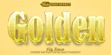 Çizgi film Altın Vektör Düzenlenebilir Metin Efekti Şablonu