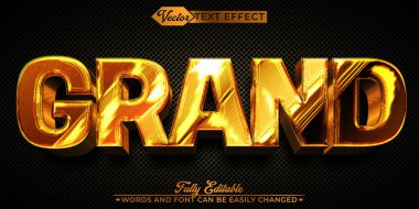  Zarif ve Lüks Büyük Zenginler Biçimli Vektör Düzenleyici Metin Efekti