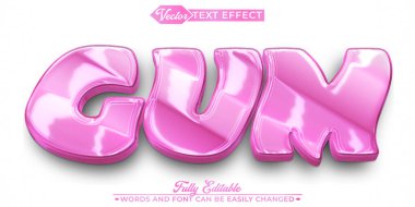 Ciklet Vektör Düzenlenebilir Metin Efekti Şablonu