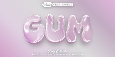 Ciklet Vektör Düzenlenebilir Metin Efekti Şablonu