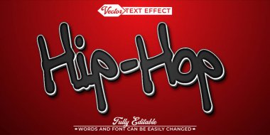 Hip-Hop Vektör Düzenlenebilir Metin Efekti Şablonu