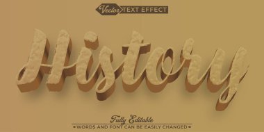 Kahverengi Geçmiş Vektör Düzenlenebilir Metin Efekti Şablonu