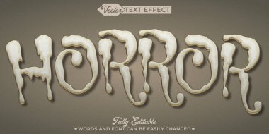 Korku Vektörü Düzenlenebilir Metin Efekti Şablonu