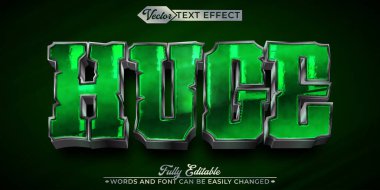 Yeşil Dev Büyük Vektör Düzenlenebilir Metin Efekti Şablonu