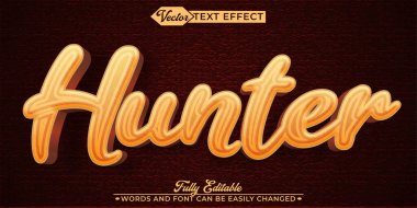 İlkel Avcı Düzenlenebilir Metin Efekti Şablonu